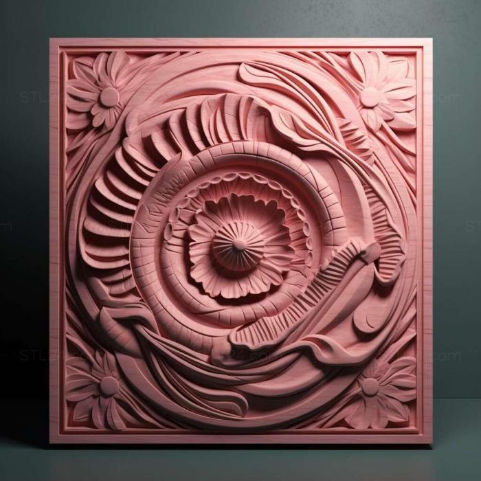 Patterns and decorations (stl Pink 1, PATTERN_649) 3D models for cnc